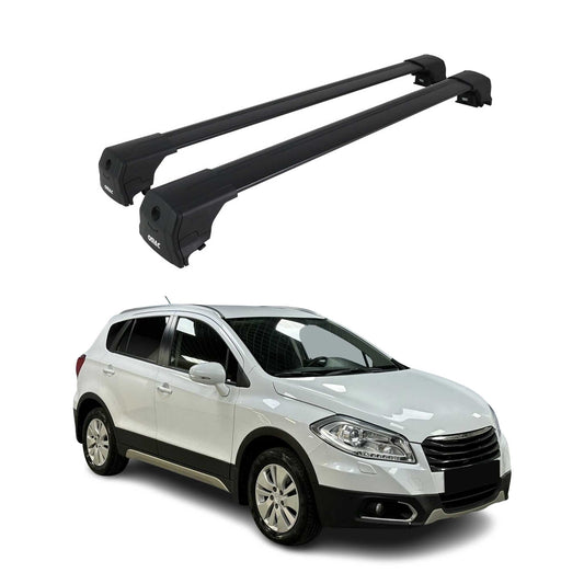Dachträger Grundtäger für Suzuki SX4 S-Cross mk2 2013-2021 75kg Alu Schwarz 2x