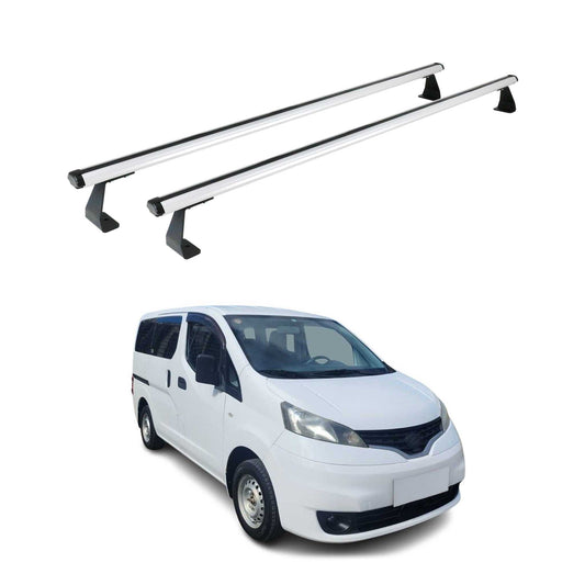 Portbagaj de plafon pentru Nissan NV200 2009-2021 75kg aluminiu argintiu 2 buc