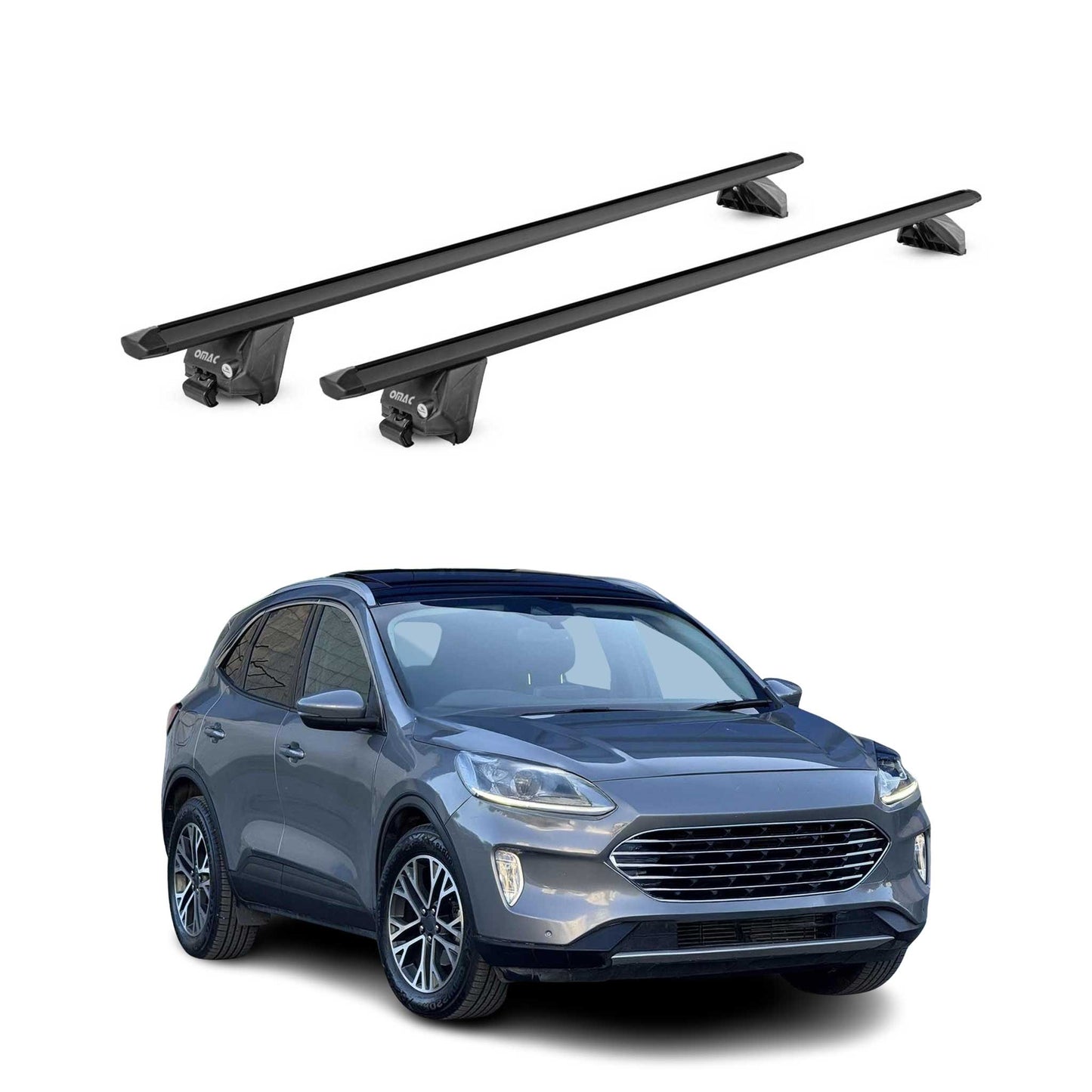 Dachträger Grundtäger für Ford Kuga mk3 2019-2025 100kg Alu Silber 2tlg ABE
