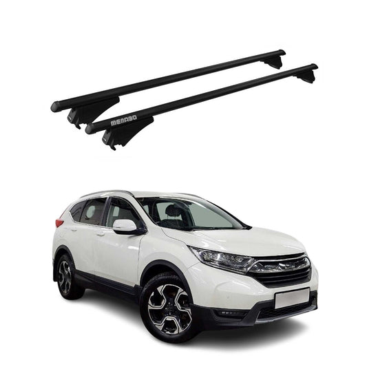 Menabo Dachträger Grundtäger für Honda CR-V mk5 2017-2022 75kg Alu Schwarz 2 tlg