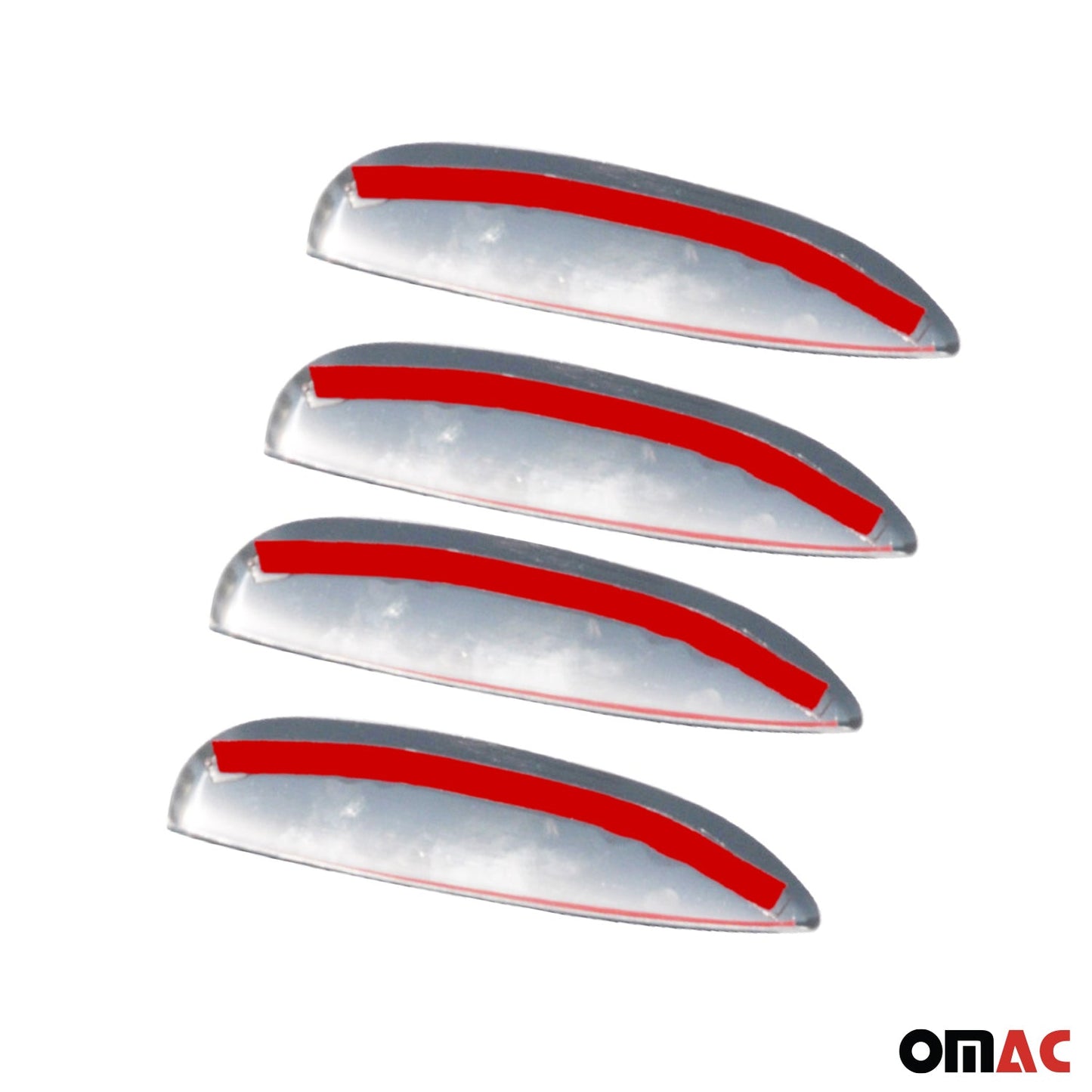 Ornamente mâner ușă, capace mâner ușă pentru Renault Scenic 1996-2003, oțel inoxidabil, argintiu, 4x