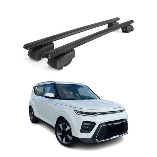Portbagaj de plafon pentru Kia Soul X-Line 2020-2023, aluminiu, negru, omologat ABE, 2x