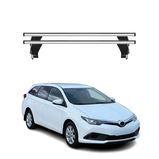 Menabo Dachträger Grundtäger für Toyota Auris mk3 Kombi 2018-2019 50kg Silber 2x