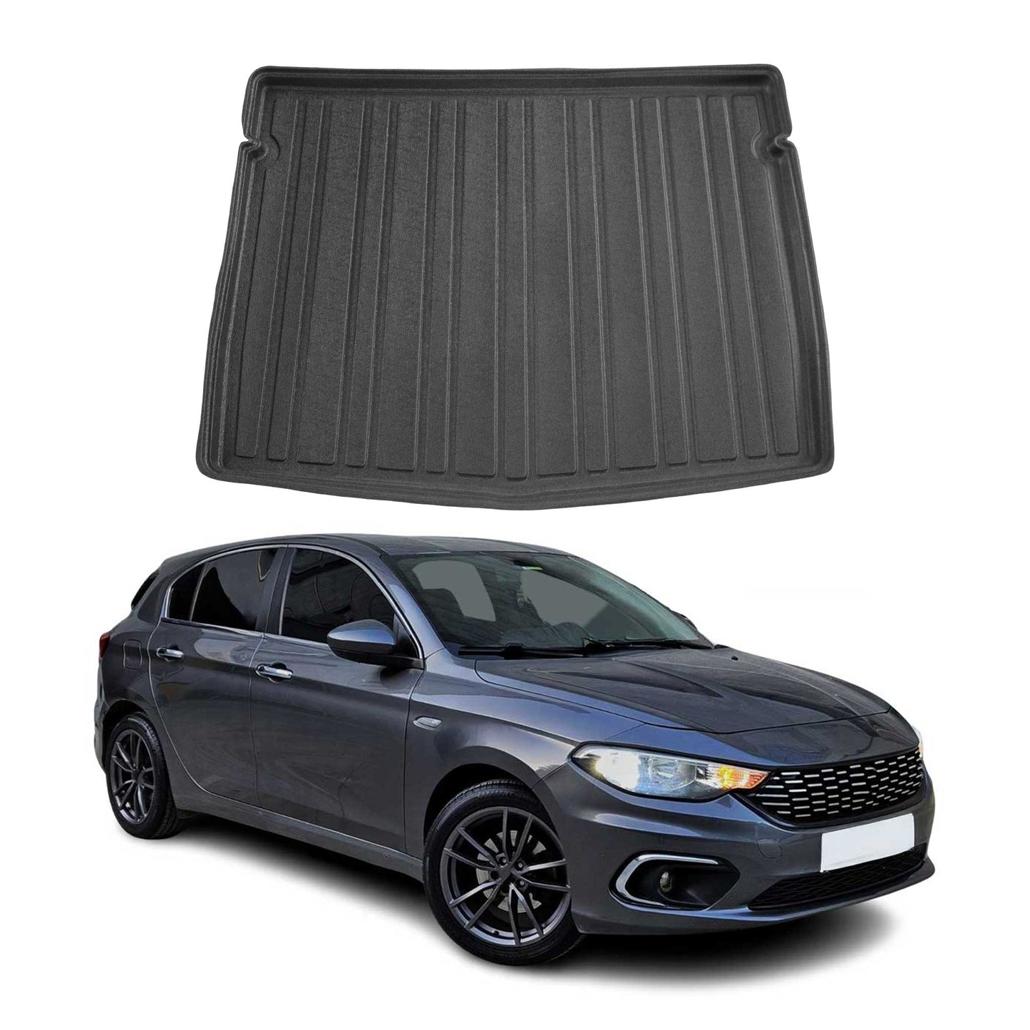 Kofferraumwanne Laderaumwanne für Fiat Tipo 2015-2025 Schrägheck Gummi TPE