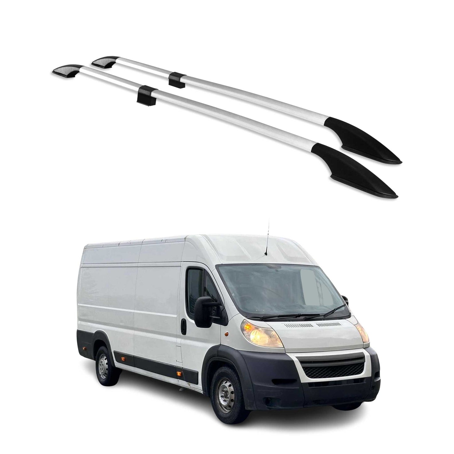 Dachreling Dachgepäckträger für Citroen Jumper 2006-2025 H2 & L4 Alu Grau