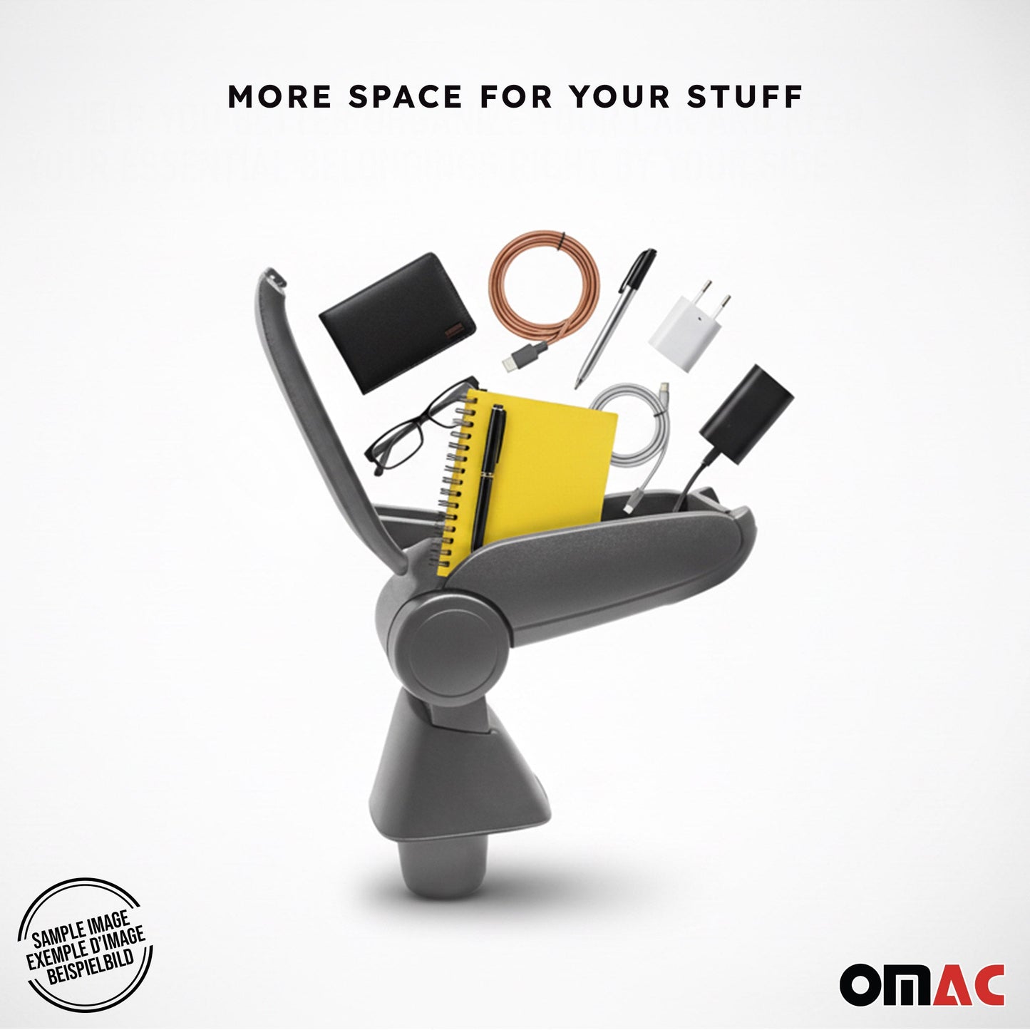 Mittelarmlehne Armlehne Mittelkonsole für VW Golf 4 Bora 1998-2004 PU-Leder Grau