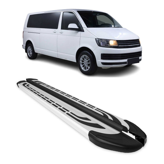 Trittbretter Schweller Seitenbretter für VW T6 T6.1 2015-22 L2 Langer  Alu
