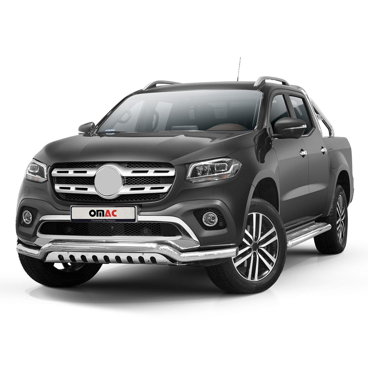 Bară de protecție/buton față pentru Mercedes X-Class 2017-2020, oțel inoxidabil, omologare ABE, argintiu