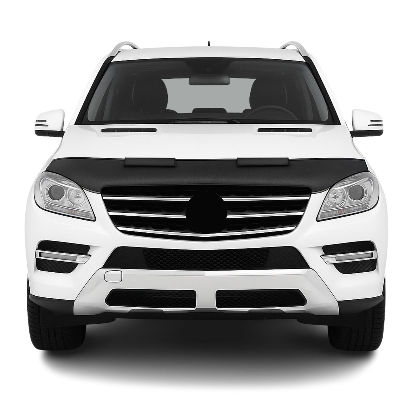 Haubenbra Steinschlagschutz für Mercedes ML W166 2011-2016 Schwarz Halb