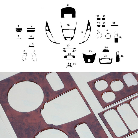 Ornamente interioare pentru cockpit Ford Tourneo Courier 2014-2018, aspect lemn masiv, 26x