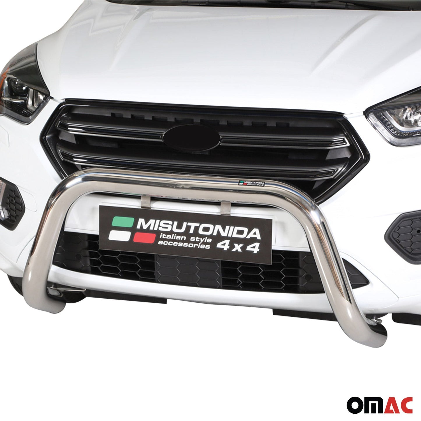 Bară de protecție/buton față pentru Ford Kuga 2017-2019, ø76mm, oțel, argintiu, protecție