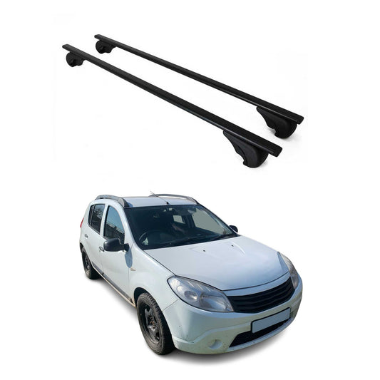 Portbagaj de plafon pentru Dacia Sandero 2007-2012 75kg, negru metalic, 2 buc.