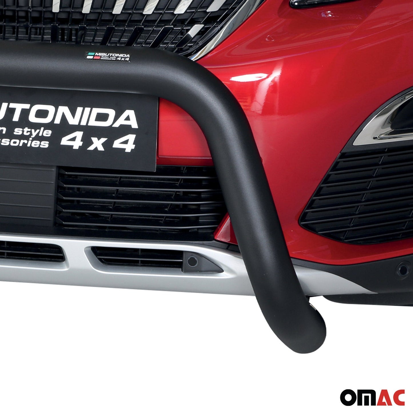 Bară de protecție/buton față pentru Peugeot 3008 2018-2021 ø76mm oțel negru