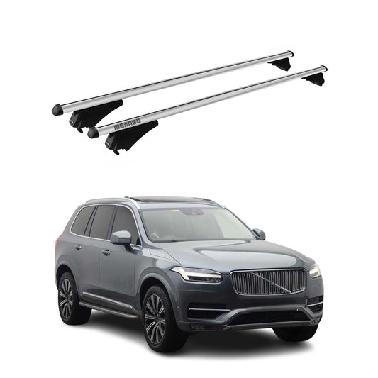 Menabo Dachträger Grundtäger für Volvo XC90 2015-2019 75kg Alu Silber 2 tlg