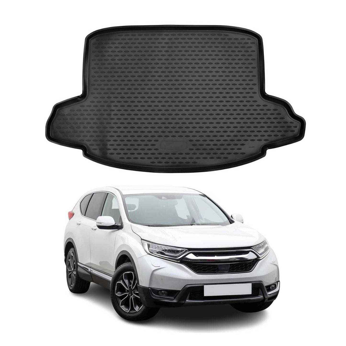 Kofferraummatte Kofferraumwanne für Honda CR-V 2016-2025 Gummi TPE Schwarz