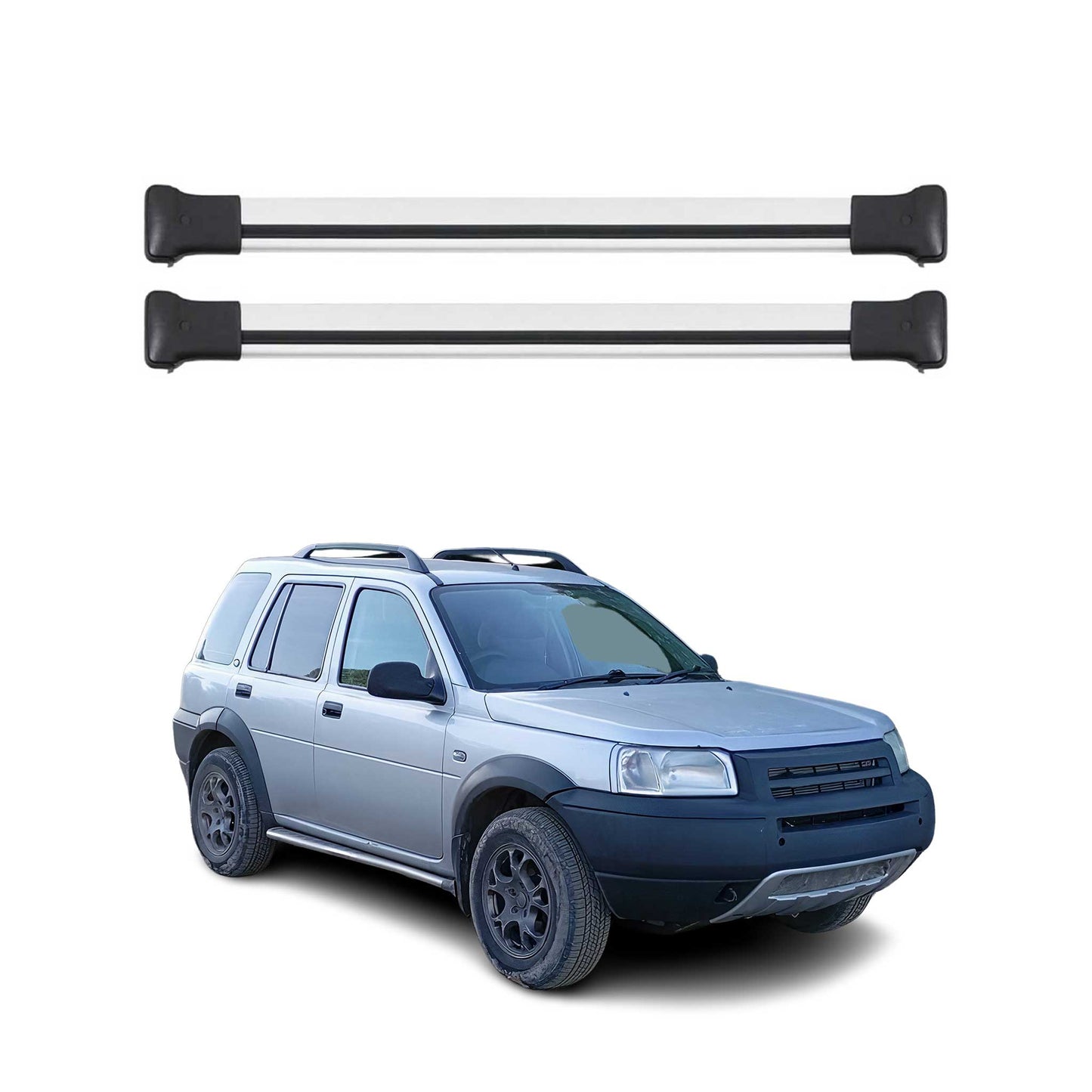 Dachträger Grundtäger für Land Rover Freelander I 1998-2006 75kg Alu Silber 2tlg