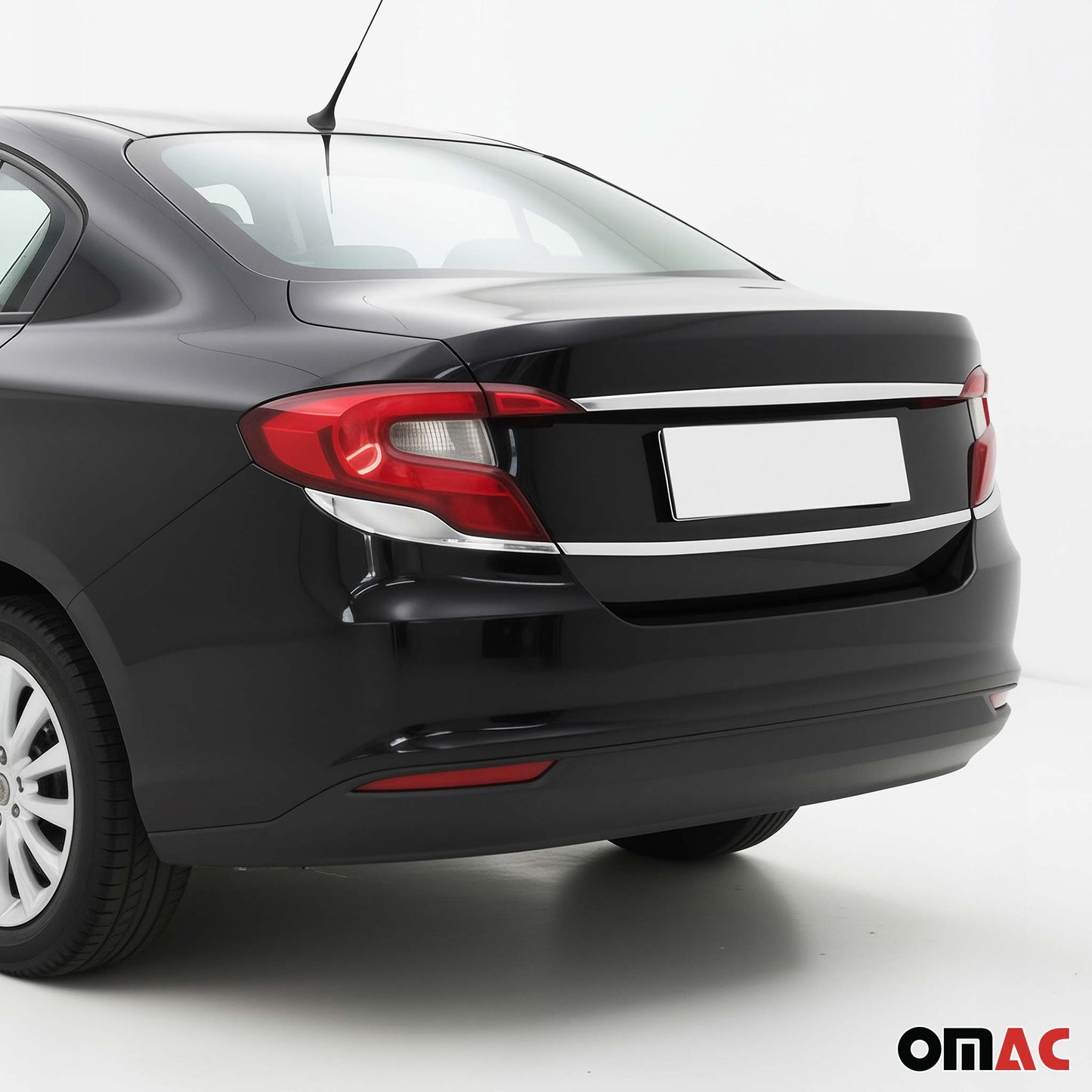 Rücklicht Leisten Heckleuchte für Fiat Tipo 2015-2025 Edelstahl Silber 3tlg