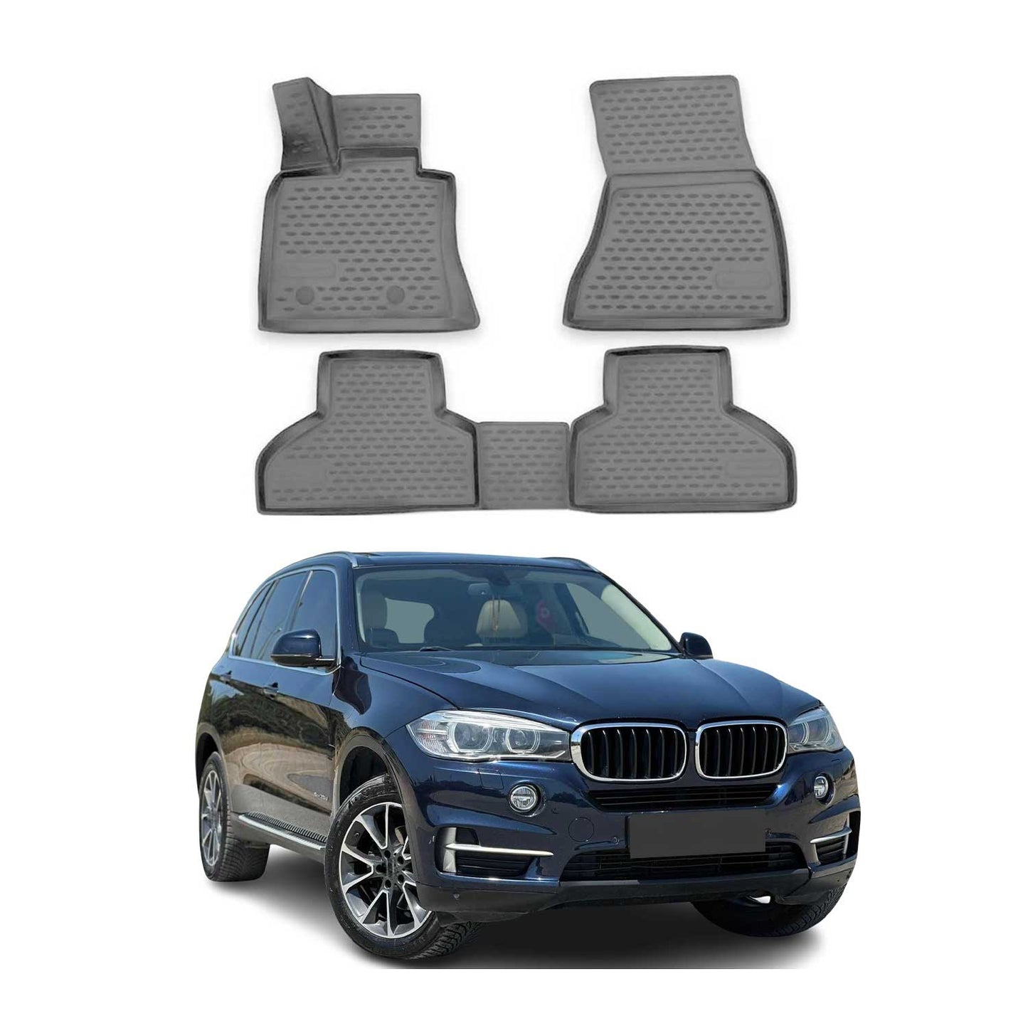 2013-2018 BMW X5 F15 F85 Fußmatten TPE Grau 4 tlg
