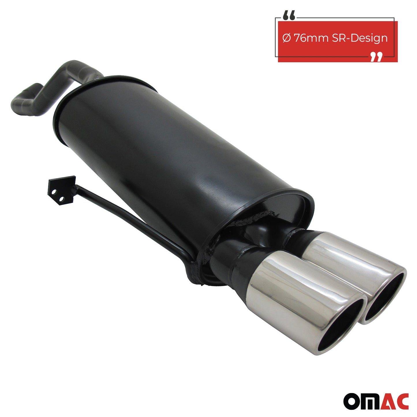 Novus Sportauspuff für Renault Clio 3 2x76mm SR-Design Endschalldämpfer