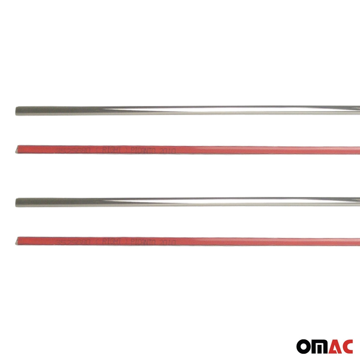 Benzi decorative pentru geamuri Kia Picanto hatchback 2011-2017, oțel inoxidabil, set 4 piese