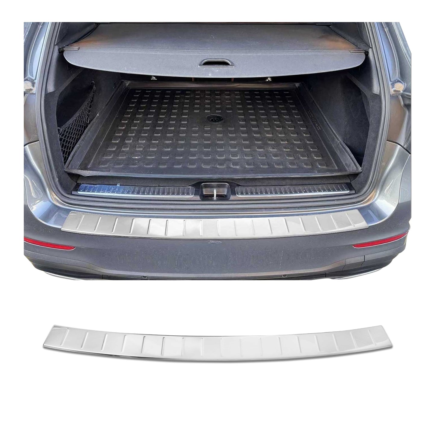 Osłona progu załadunkowego/osłona zderzaka do Mercedesa GLC X253 2015-2025, stal nierdzewna, chrom