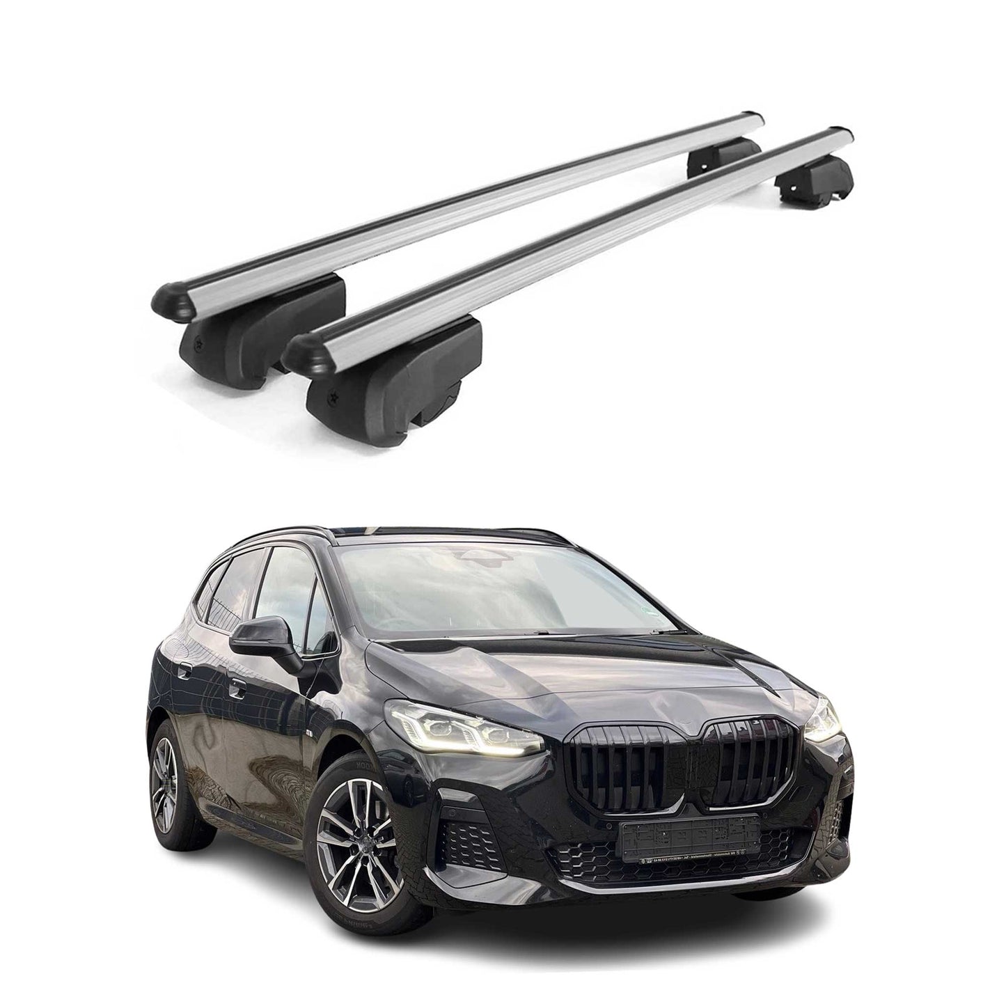 Dachträger Grundtäger für BMW 2 Active Tourer U06 2021-2025 75kg Alu Silber 2x