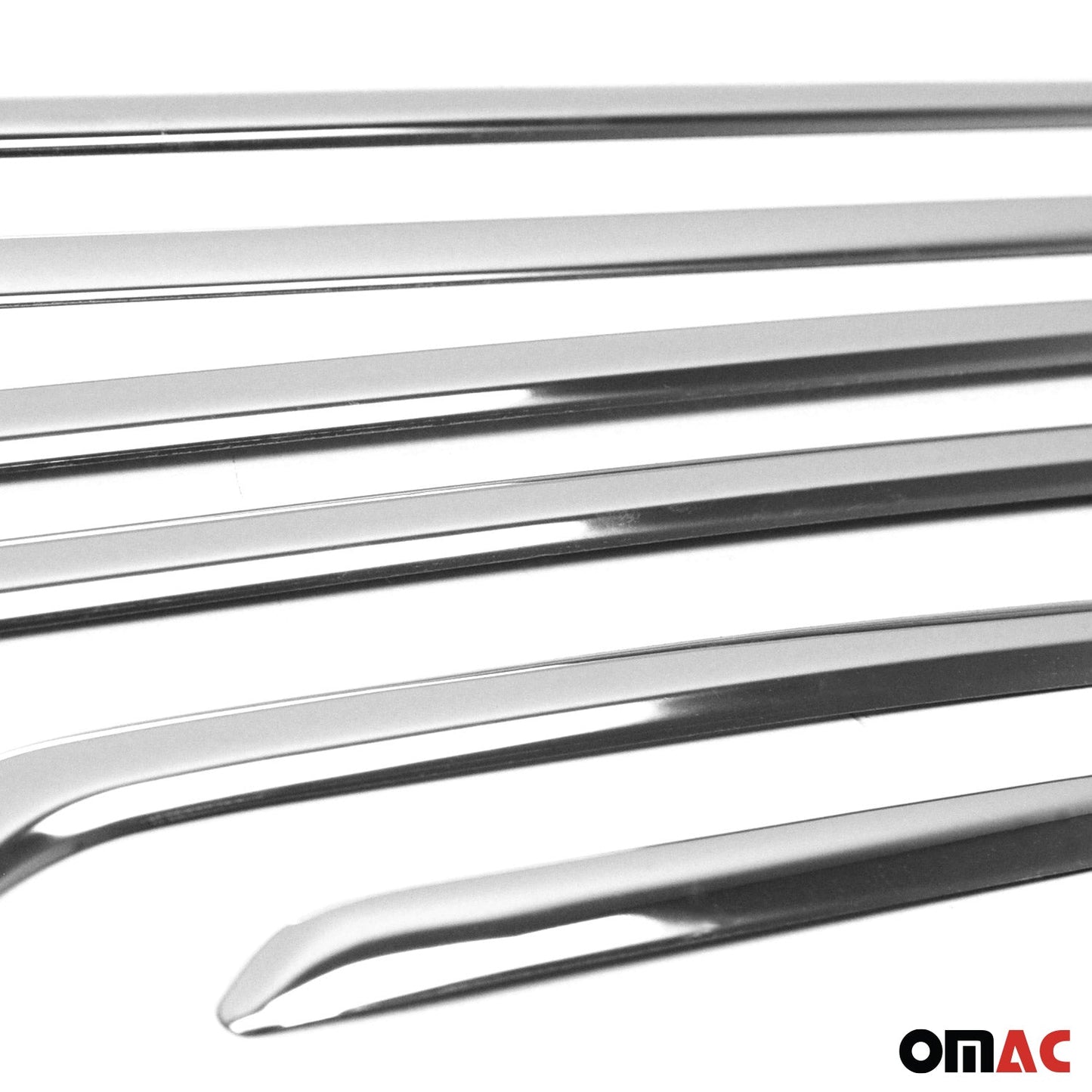 Benzi decorative pentru geamuri Ford Focus Saloon 2011-2018, oțel inoxidabil, 12 bucăți