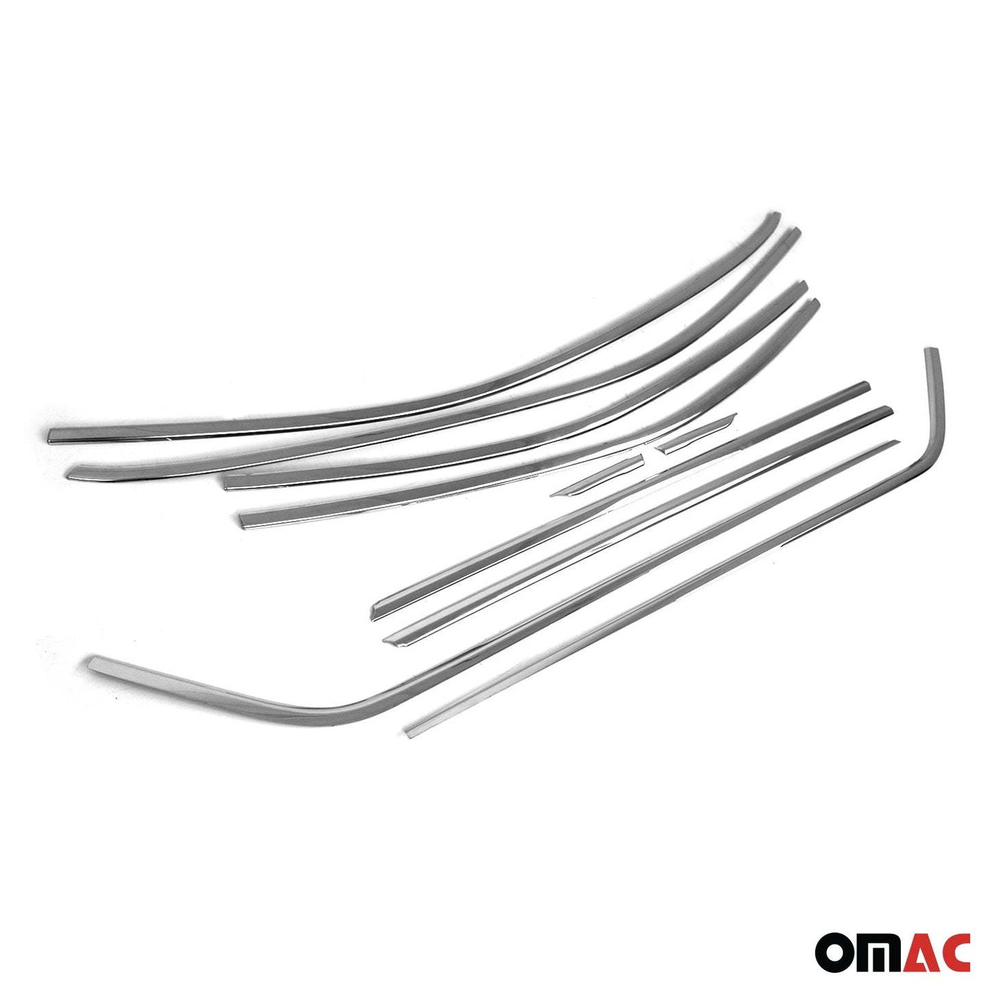 Ornamente/ramă geam pentru Skoda Octavia Sedan 2012-2019, oțel inoxidabil cromat, 10 buc.