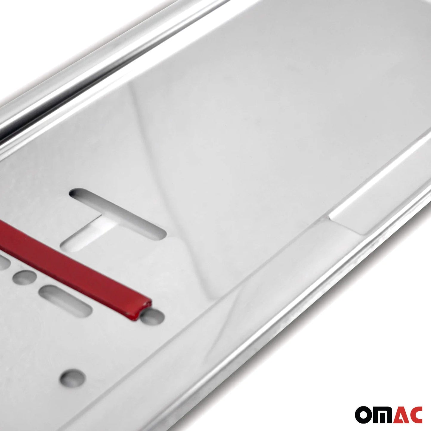 Kennzeichenhalter Nummernschildhalter für Land Rover Edelstahl Silber 2tlg