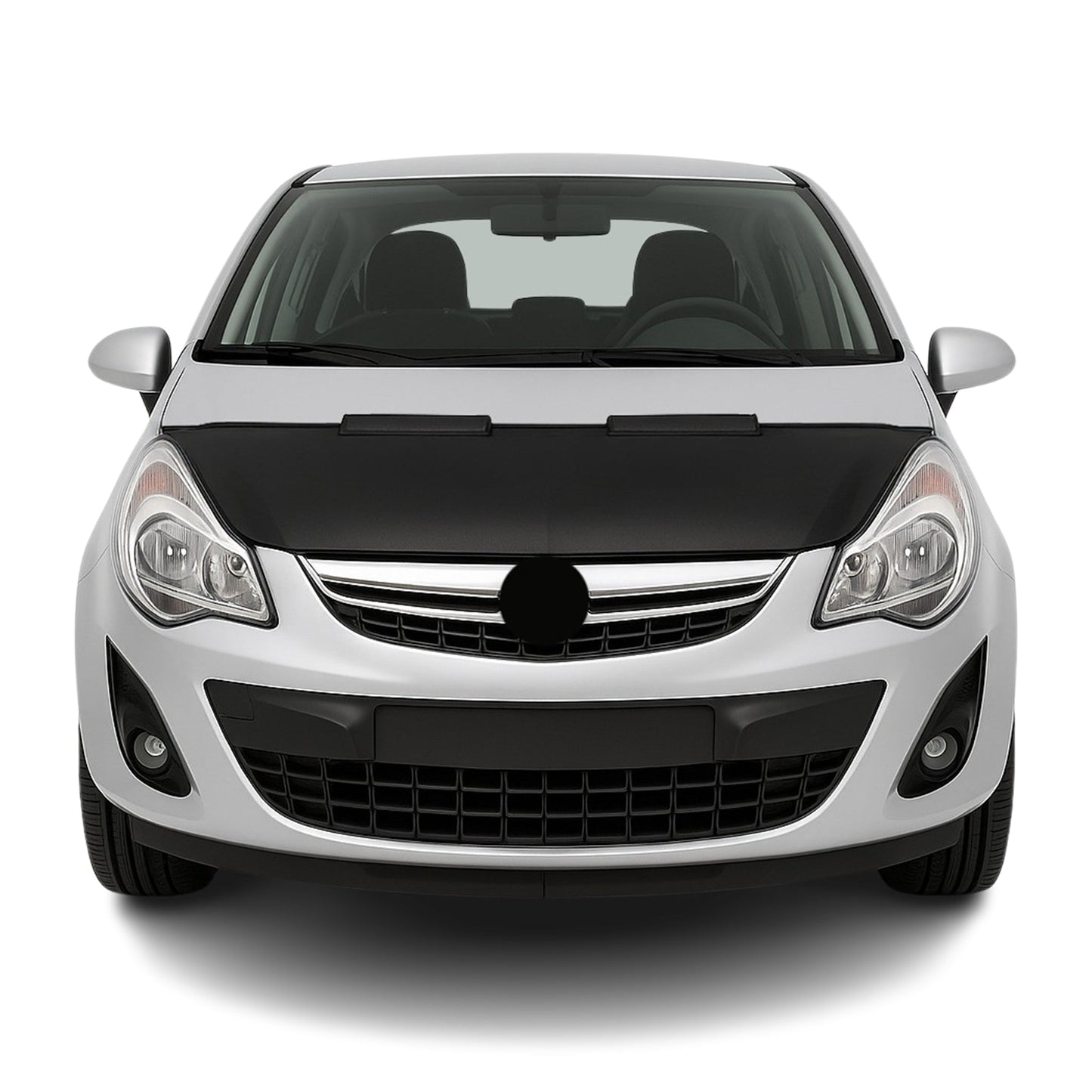 Protecție capotă anti-ciobituri pentru Opel Corsa D 2006-2014, jumătate neagră