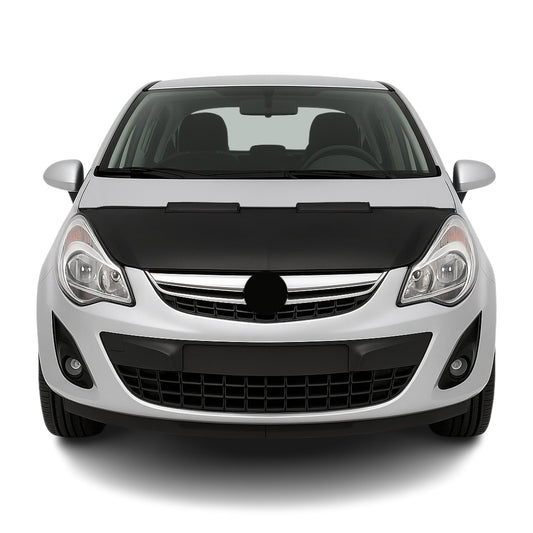 Protecție capotă anti-ciobituri pentru Opel Corsa D 2006-2014, jumătate neagră