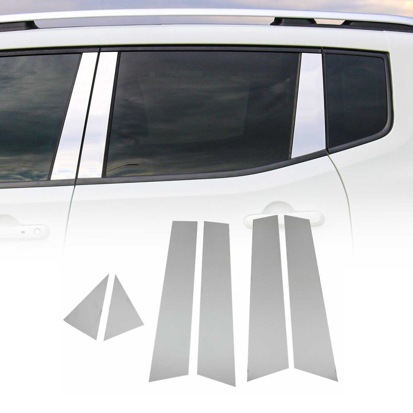 B-Säule Türsäulen Verkleidung für Renault Clio 2019-2021 Edelstahl Silber 6tlg