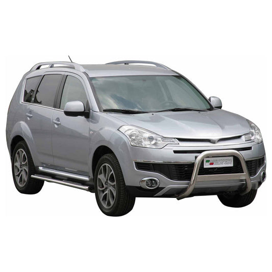 Bară de protecție/buton față pentru Citroen C-Crosser 2008-2012 ø63mm oțel argintiu