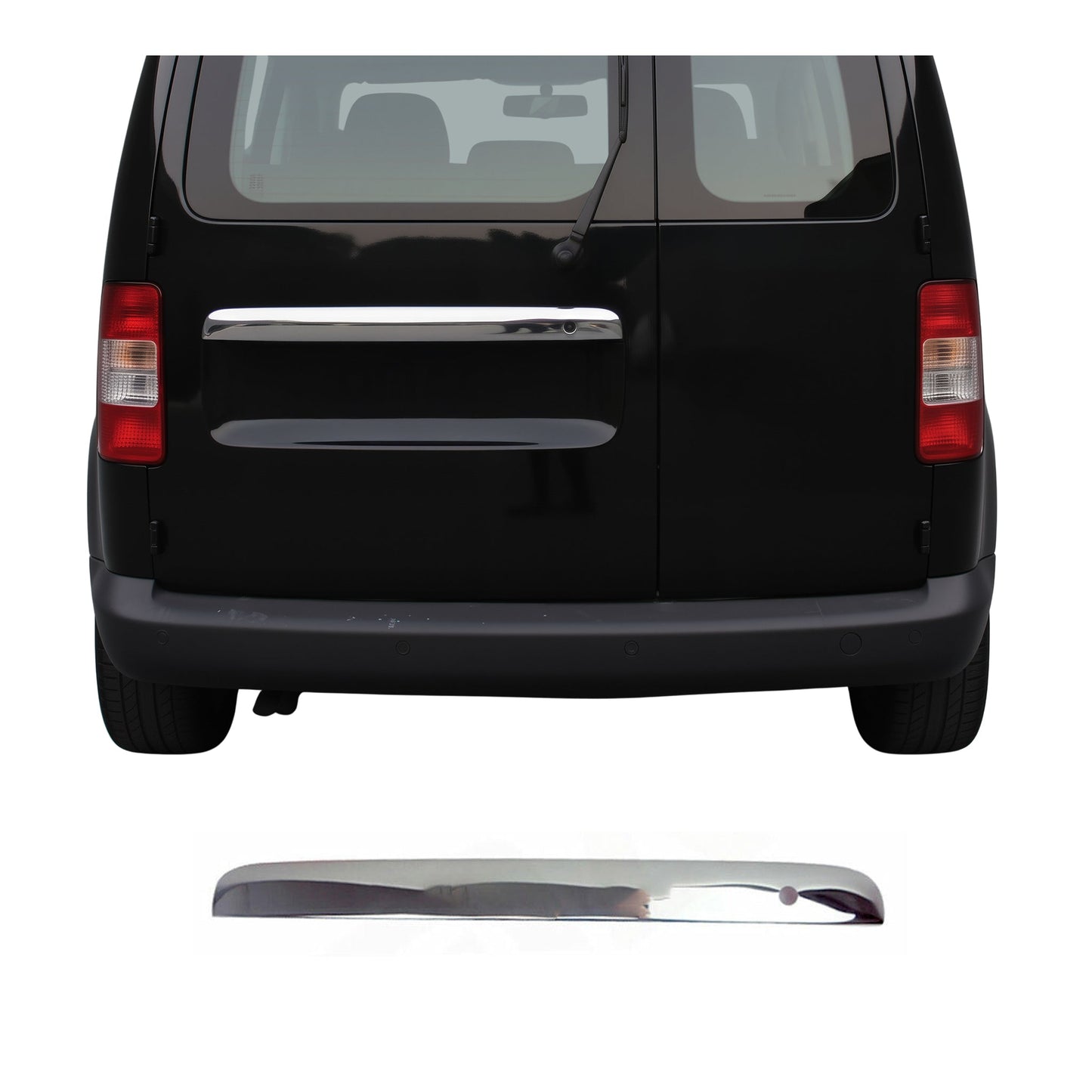 Kofferraumleiste Heckklappe Leiste für VW Caddy 2003-2015 Edelstahl Chrom 1tlg
