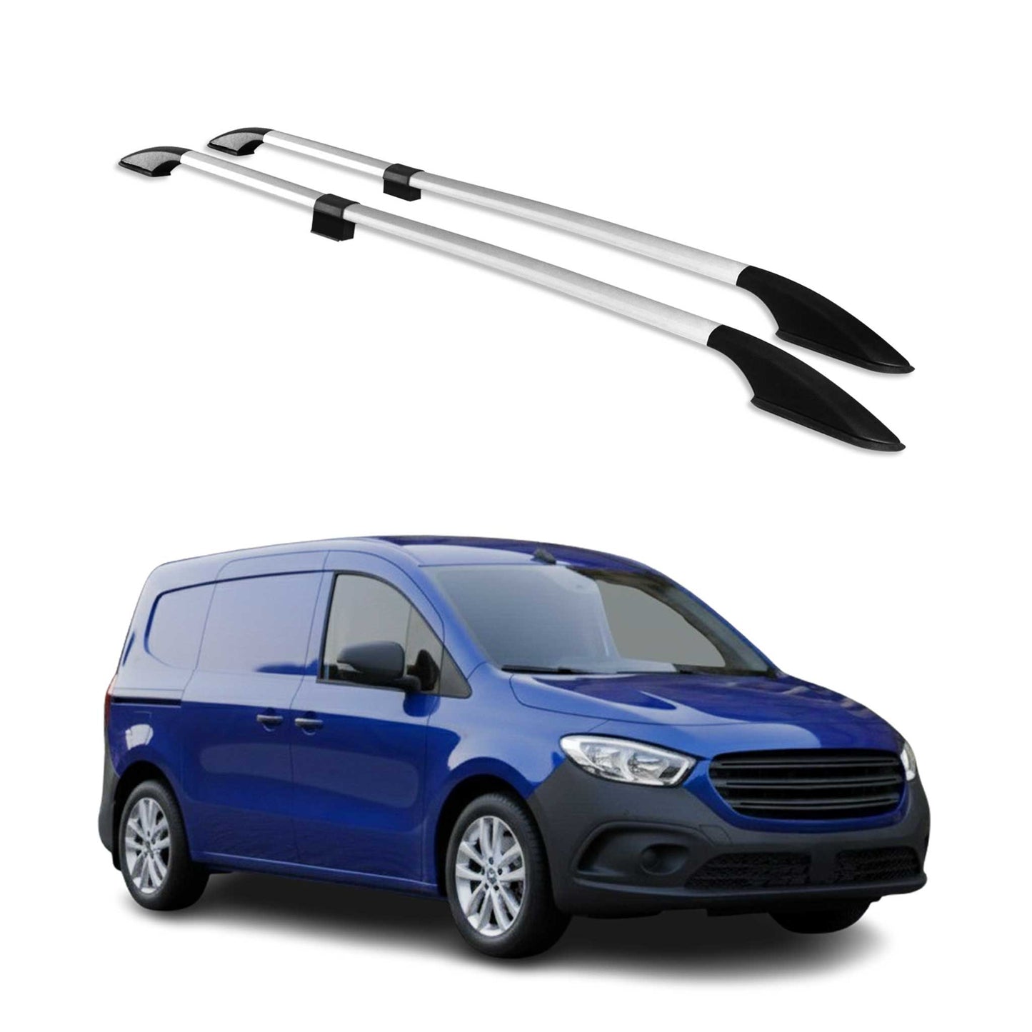 Dachreling Relingträger für Mercedes Citan 2021-2025 Alu Silber 4 tlg