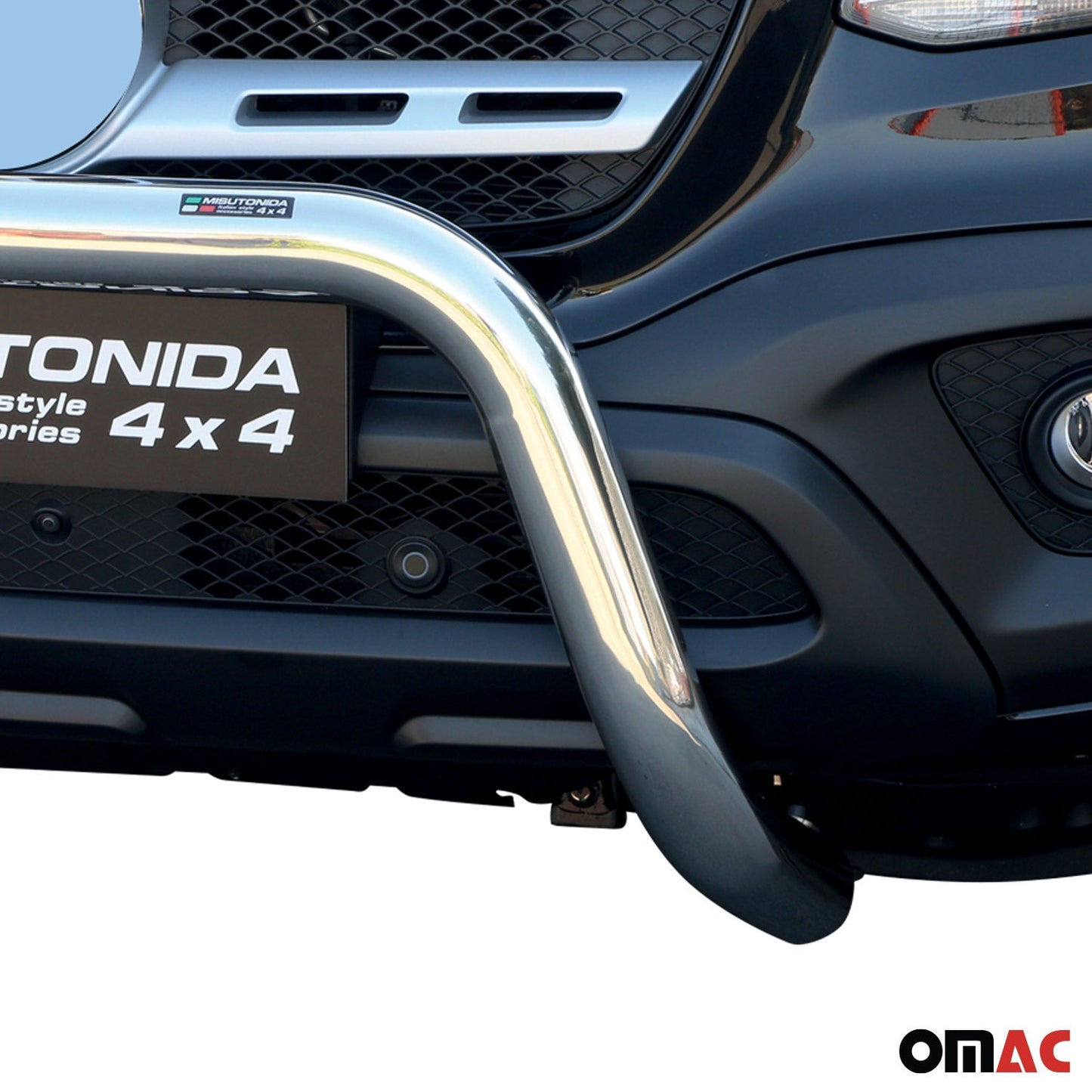 Bară de protecție/buton față pentru Mercedes X-Class 2017-2020, ø76mm, oțel, argintiu