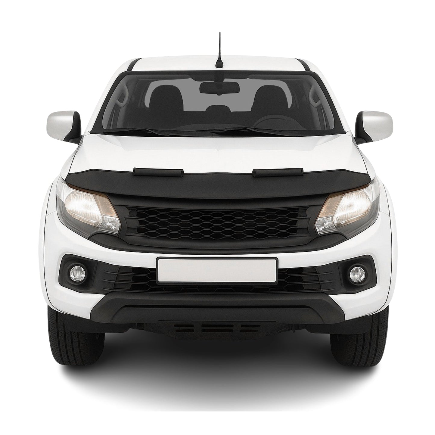 Haubenbra Steinschlagschutz Bonnet Bra für Fiat Fullback 2016-2019 Schwarz Halb