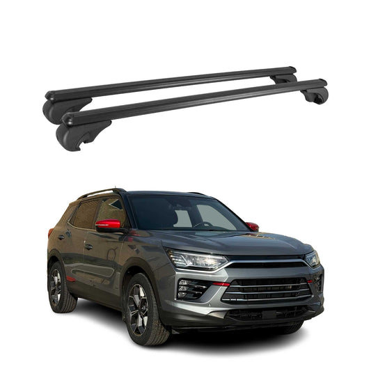 Dachträger für Ssangyong Korando 2011-2025 Gepäckträger Grundträger Alu Schwarz