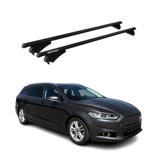 Menabo Portbagaj de plafon pentru Ford Mondeo Turnier 2014-2022 75kg Aluminiu Negru