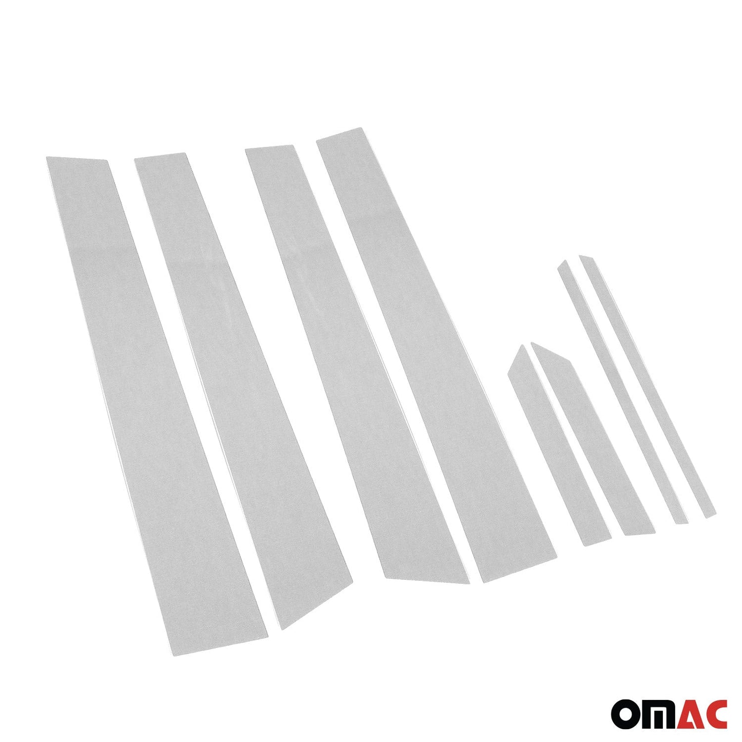 B-Säule Türsäulen Verkleidung für Hyundai i10 2020-2025 Edelstahl Silber 8tlg