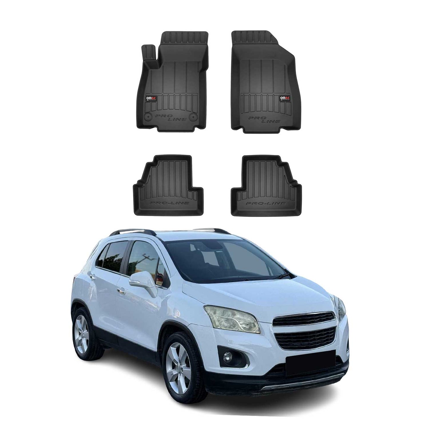 Covorașe auto Chevrolet Trax 2012-2019, TPE, negre, 4 buc.