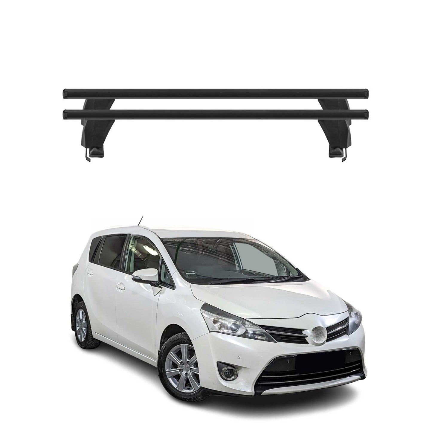 Menabo Dachträger Grundtäger für Toyota Verso S 2010-2017 50kg Alu Schwarz 2 tlg