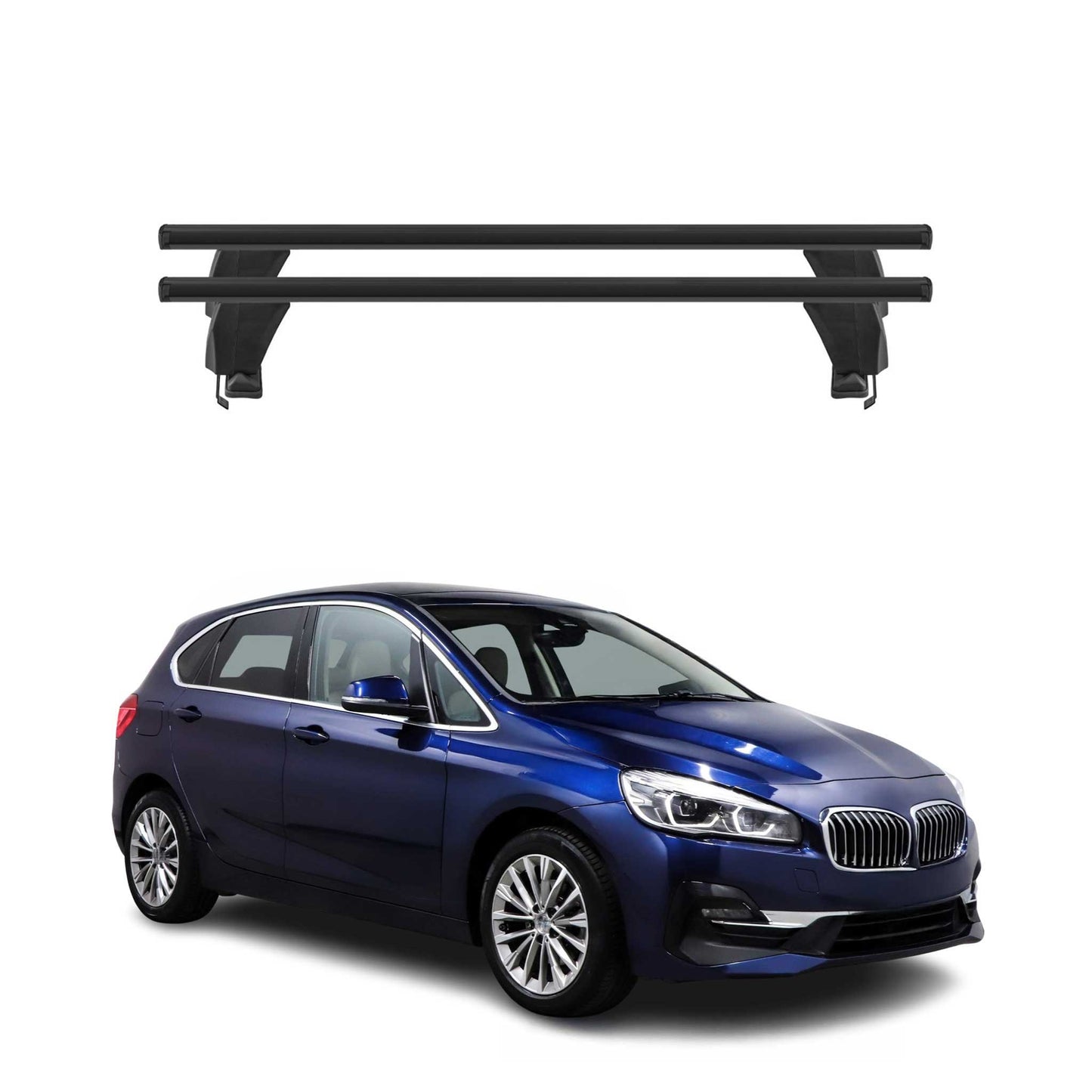 Menabo Dachträger für BMW 2 Active Tourer F45 2014-2021 50kg Alu Schwarz 2x