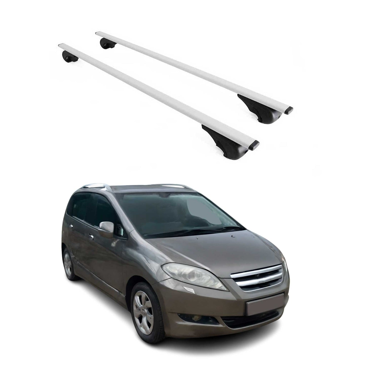 Dachträger Grundtäger für Honda FR-V 2004-2009 75kg Metall Silber 2 tlg