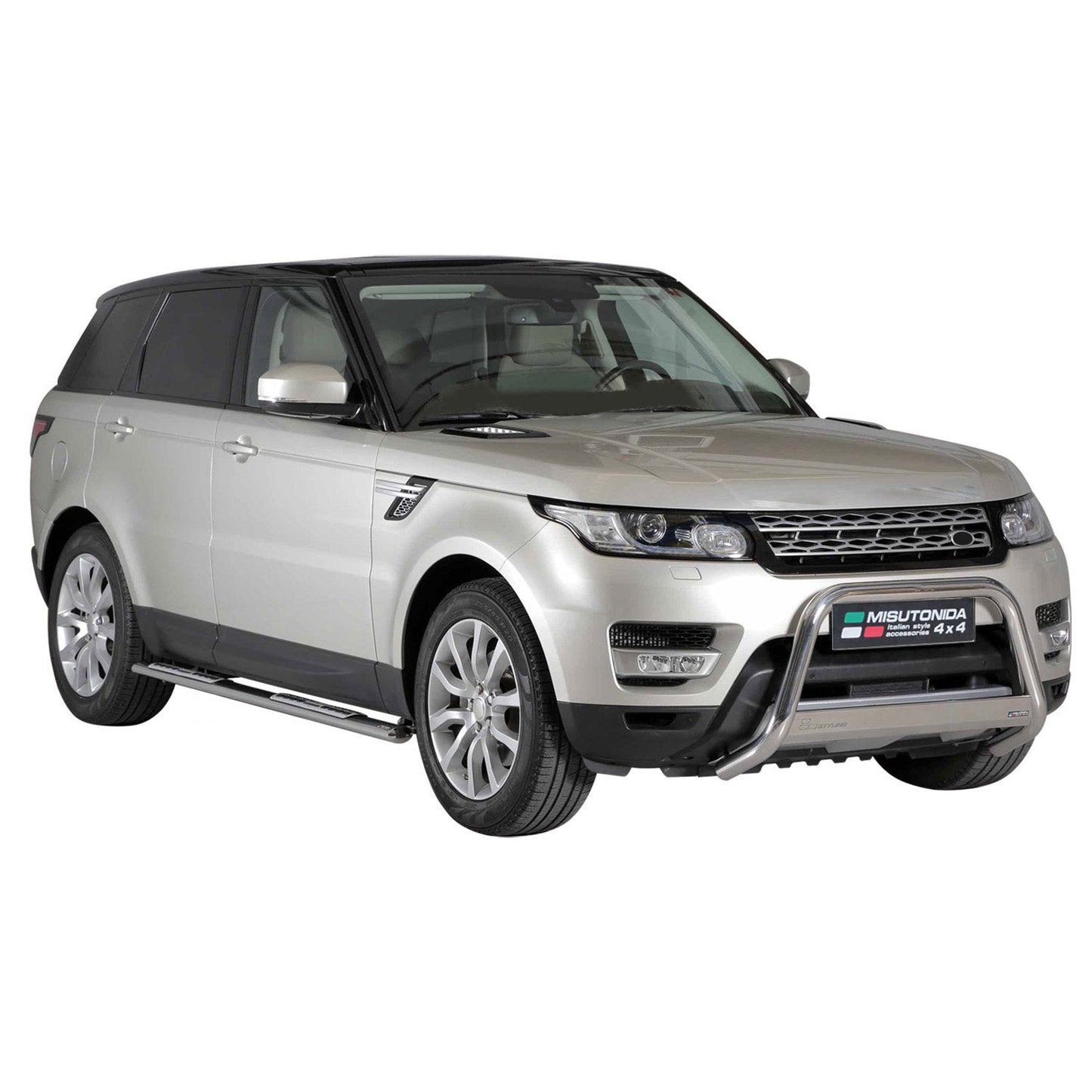 Stahl Seitenschweller Schwellerrohre für Range Rover Sport 2014-2017 Silber