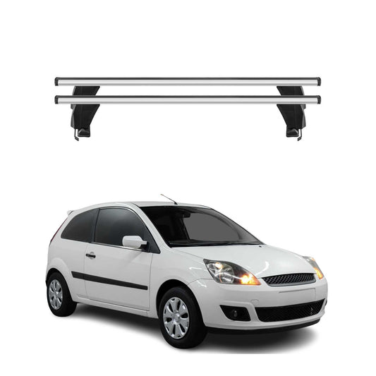 Menabo Dachträger Grundtäger für Ford Fiesta 2002-2008 3tür 50kg Alu Silber 2x