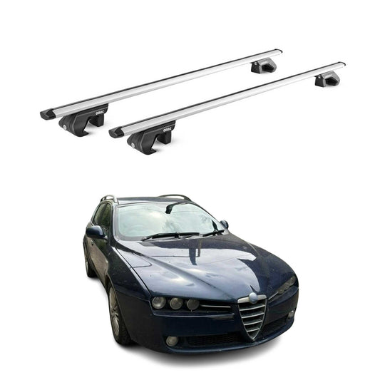 Dachträger Grundtäger für Alfa Romeo 159 Kombi 2005-2011 90kg Alu Silber 2x ABE
