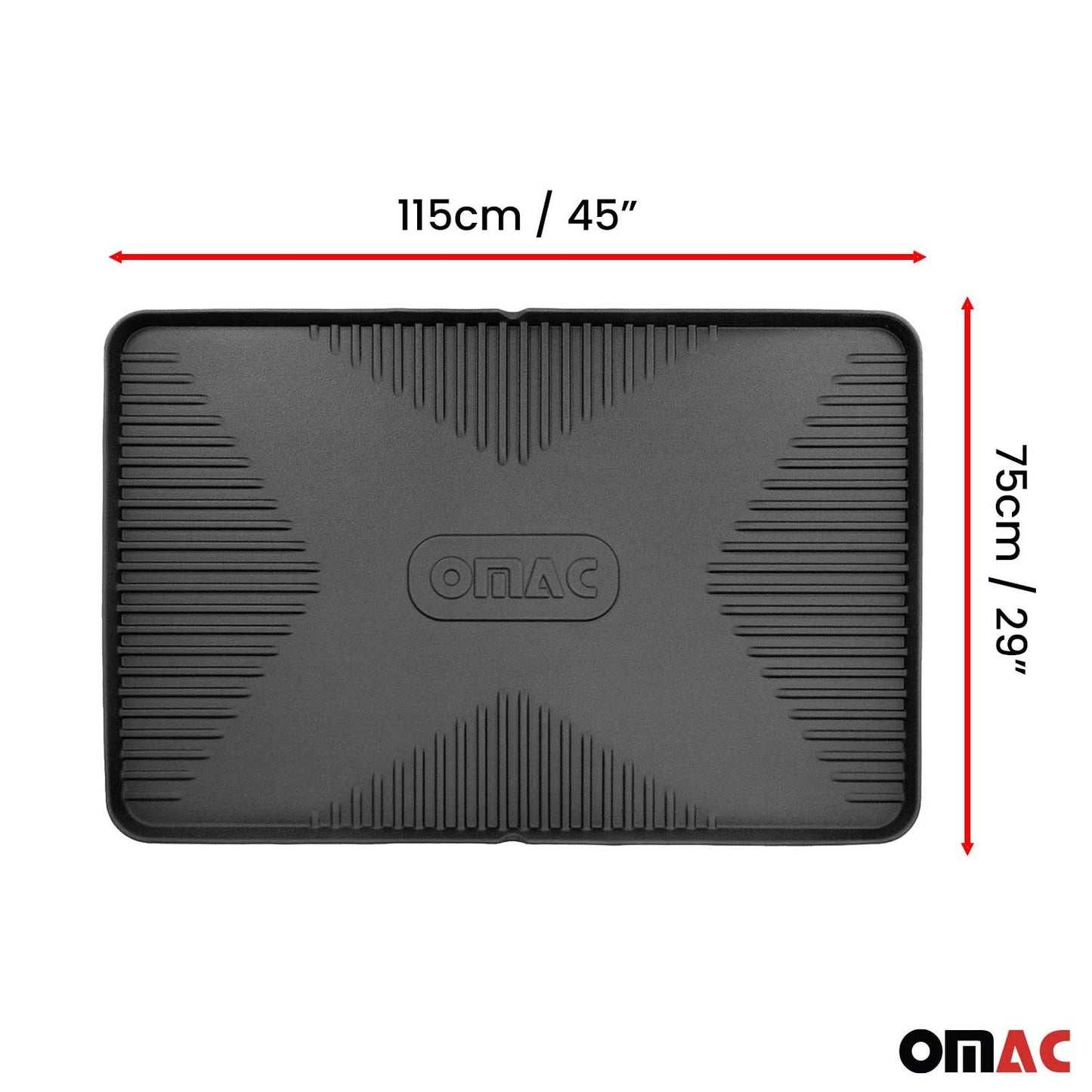 Căptușeală/tavă pentru portbagaj din cauciuc, multifuncțională, universală, 115 x 75 cm
