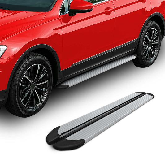 Trittbretter Seitenschweller für MG ZS-EV 2021-2025 Aluminium Silber 2 tlg