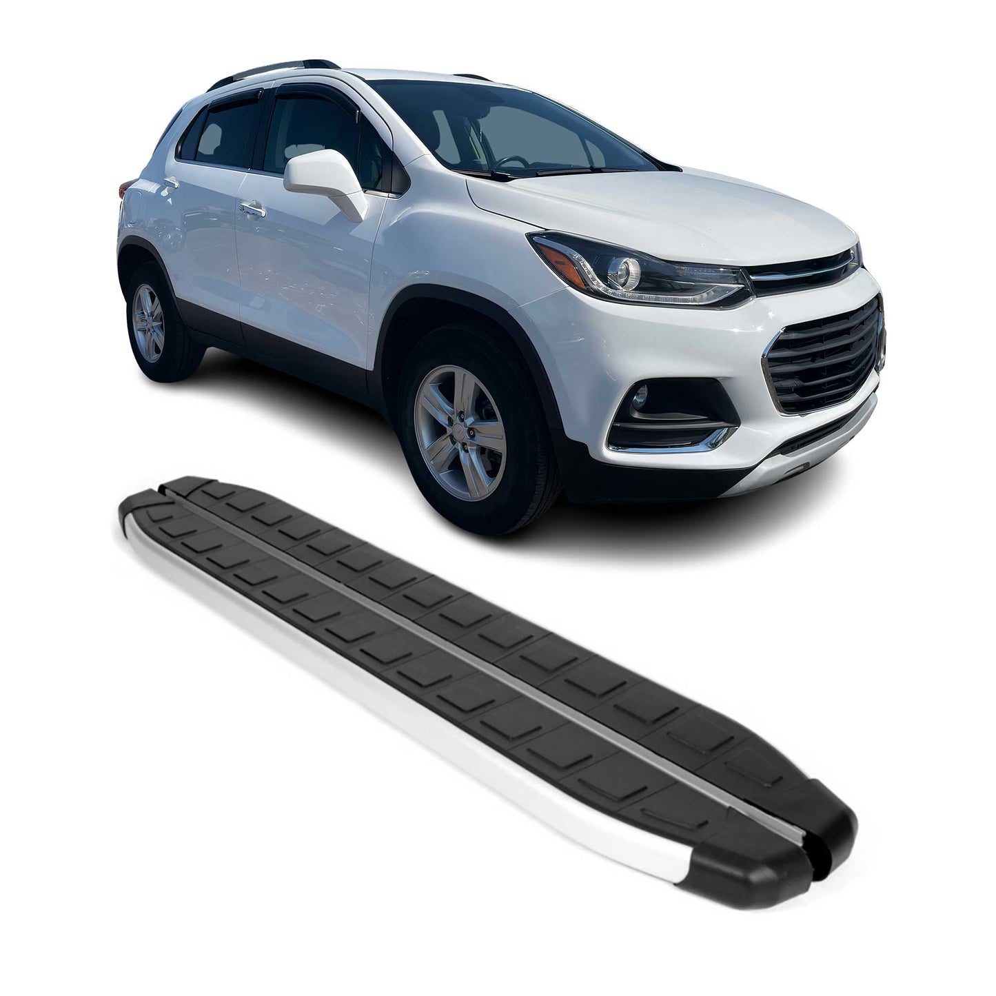 Schweller Seitenbretter Trittbretter für Chevrolet Trax 2012-2024 Alu Schwarz